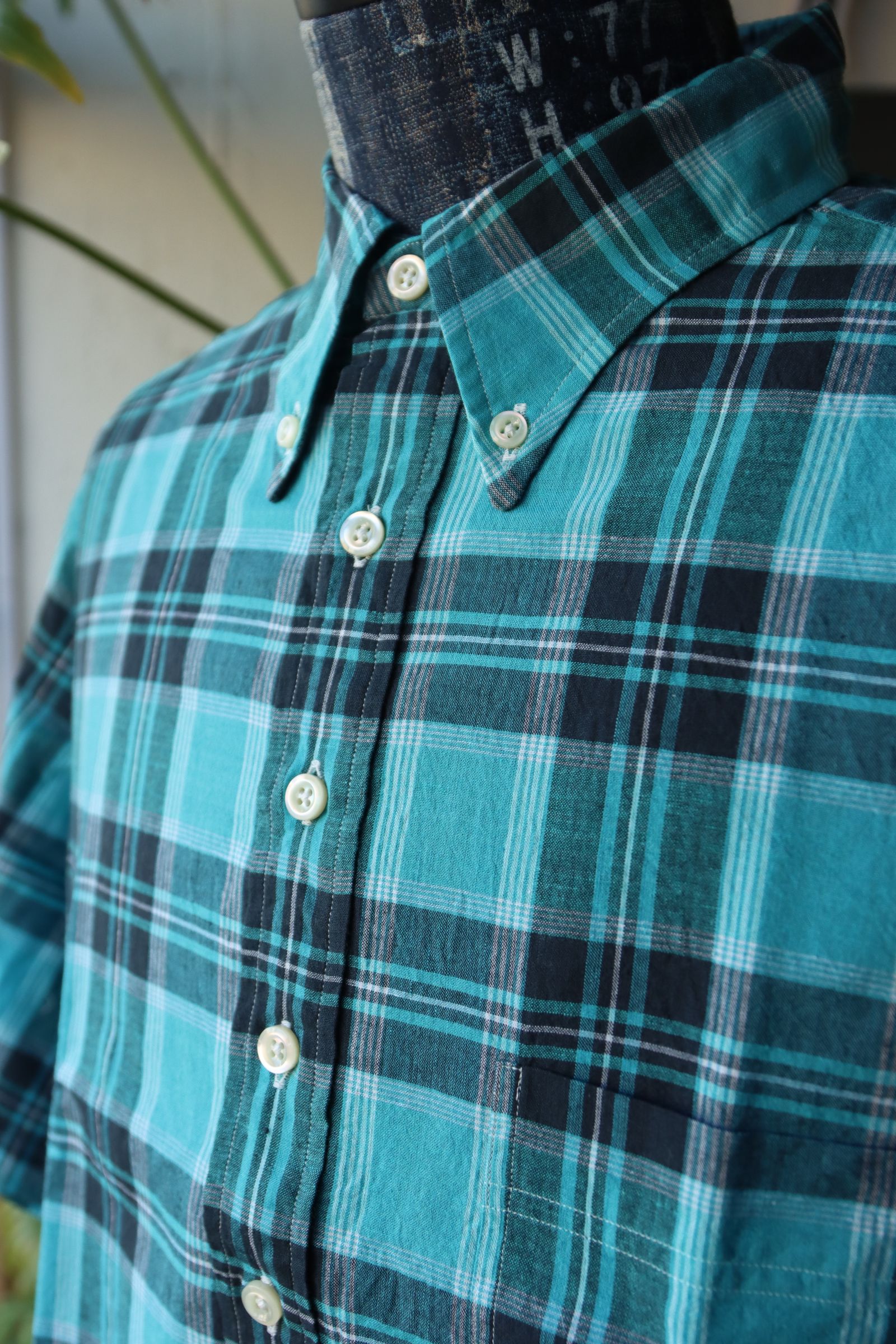 ファウンダ 25SS PULLOVER SHIRT(015FD251010)TURQUOISE/BLACK