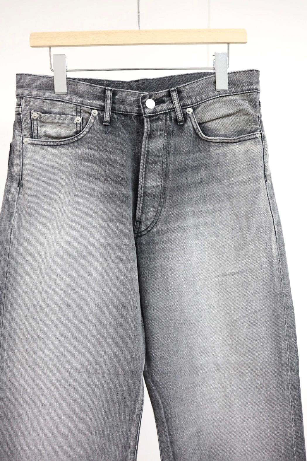 グラフペーパー Selvage Denim Five Pocket wide Straight Pants(GU261-40059LB)BLACK_LIGHT FADE★1月24日(土)発売！