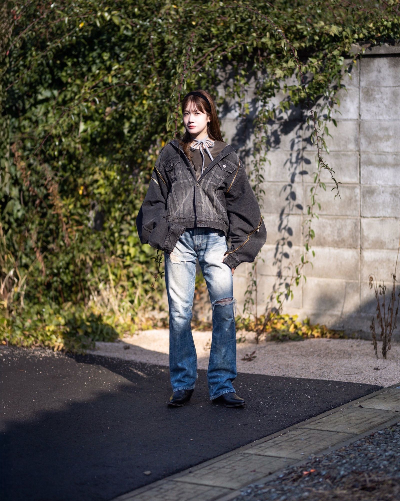 doublet ダブレット26SS FILLETED ZIP DENIM JACKET (26SS08BL241) BLACK ★1月17日(土)11:00発売！