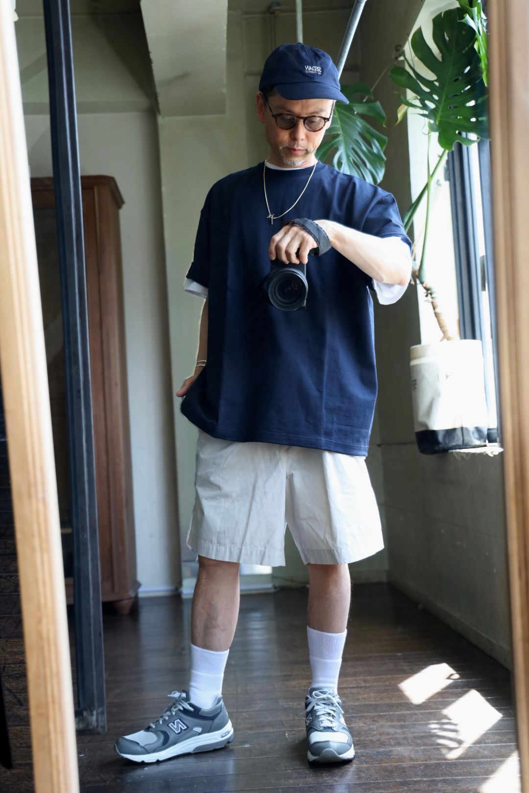 Graphpaper Heavy Weight S/S Oversized Tee(NAVY)スタイル