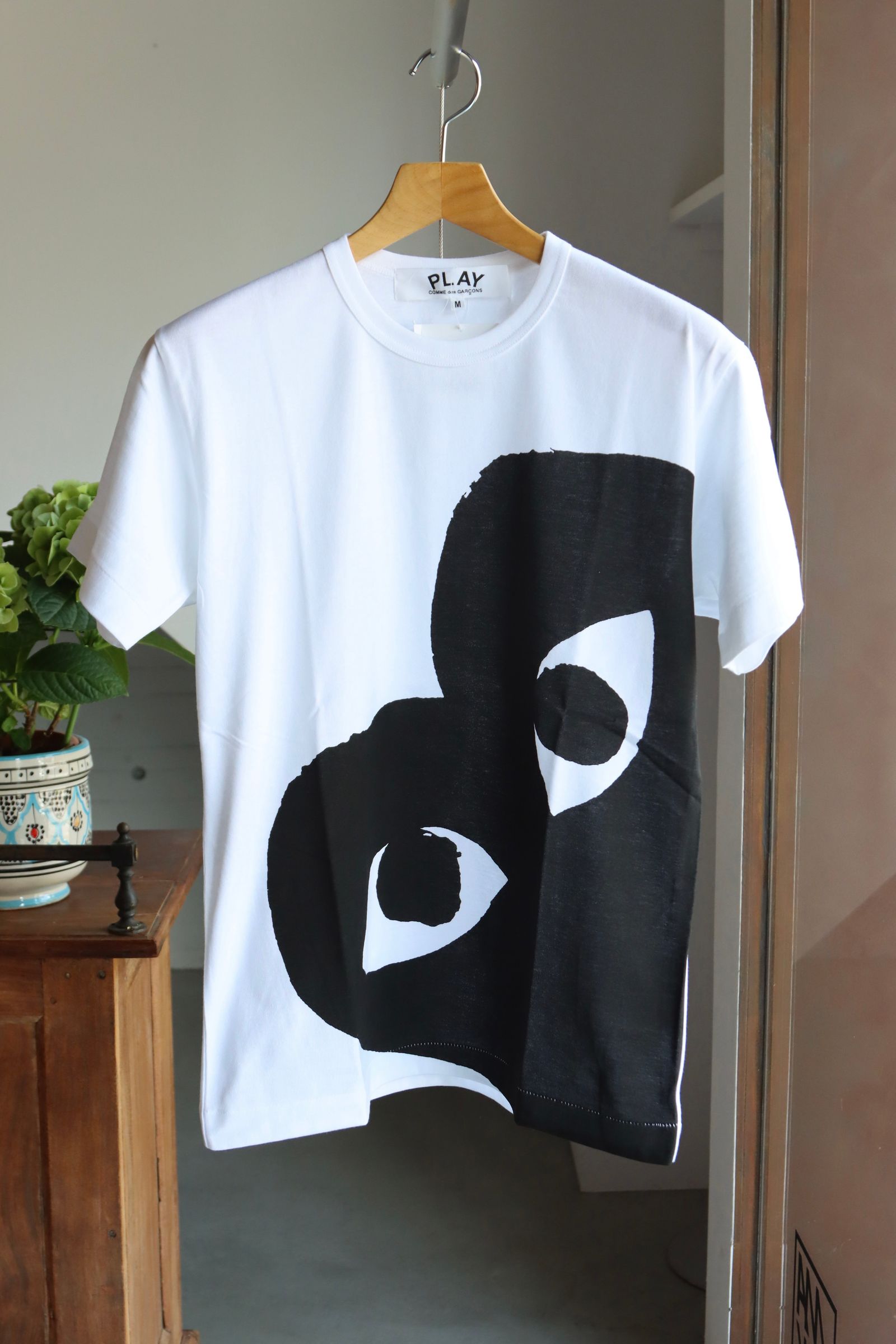 ★大人気★プレイ コムデギャルソン Tシャツ　ブラック　ハート　L PLAY COMME des GARCONS - PLAYプレイコムデギャルソン ブラック