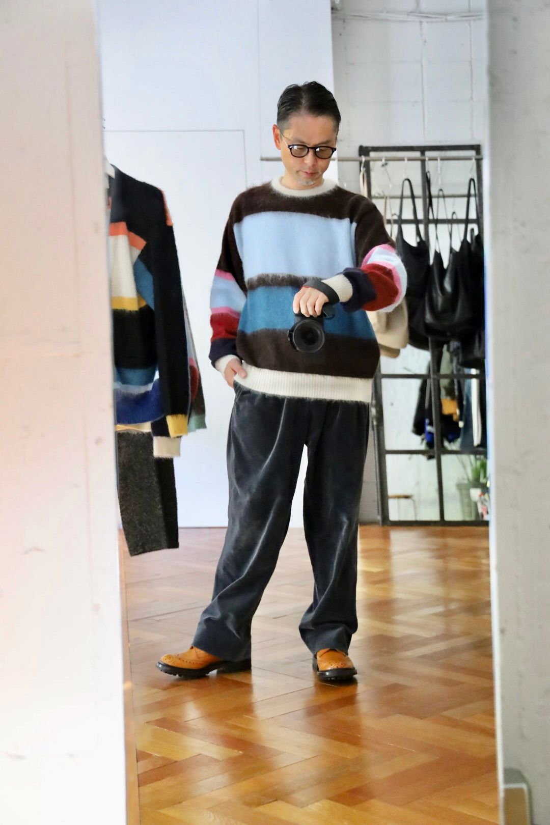 YOKE ヨーク25SS MOHAIR BORDER SWEATERスタイル | 5789 | mark
