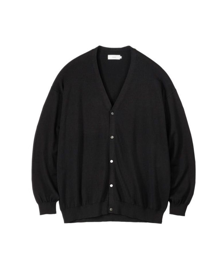 グラフペーパー26SS Suvin High Gauge Knit Cardigan (GU261-80261B)BLACK☆1月17日(土)発売！