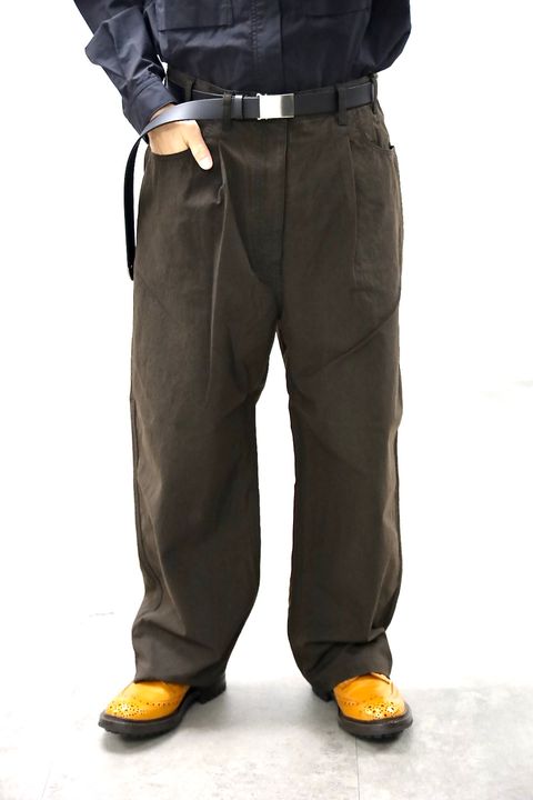 COMME des GARCONS HOMME コムデギャルソンオム26SS ナイロンオックス製品染フーデッドパーカ"BROWN"スタイル