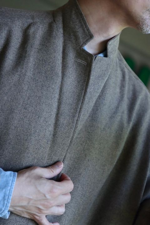 S.F.C 23FW TAILORED SHIRT JACKET"BEIGE"スタイル