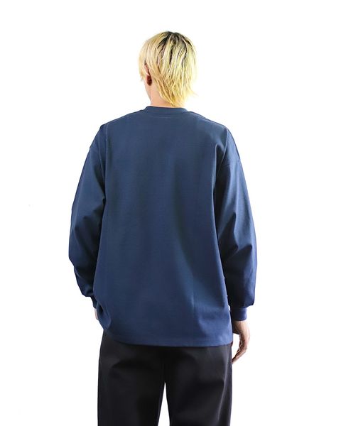 VIBTEX for FreshService 24SS  L/S CREW NECK TEE(NAVY) style 2024.5.17