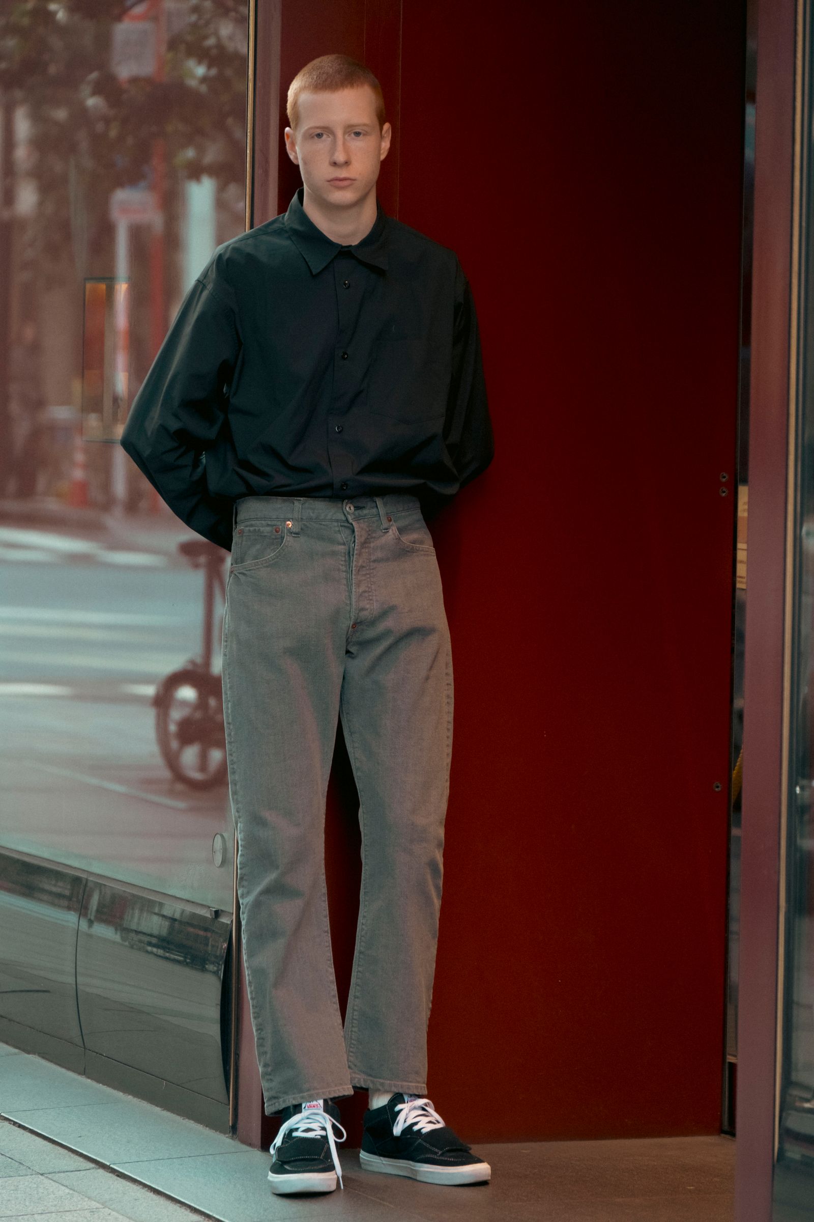 FOUNDOUR - ファウンダ 25SS BLACK DENIM PANTS(015FD251009