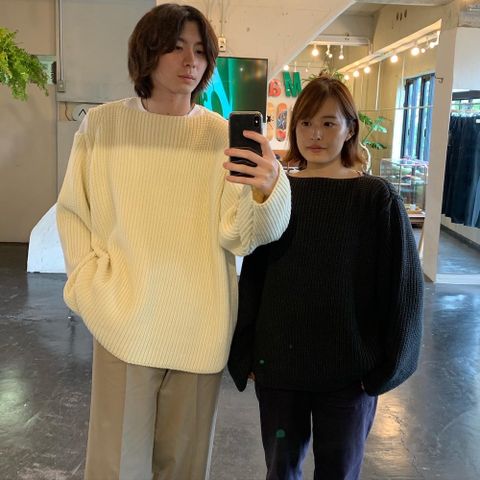 sulvam 2020AW Slit over knit style.2020.7.12.