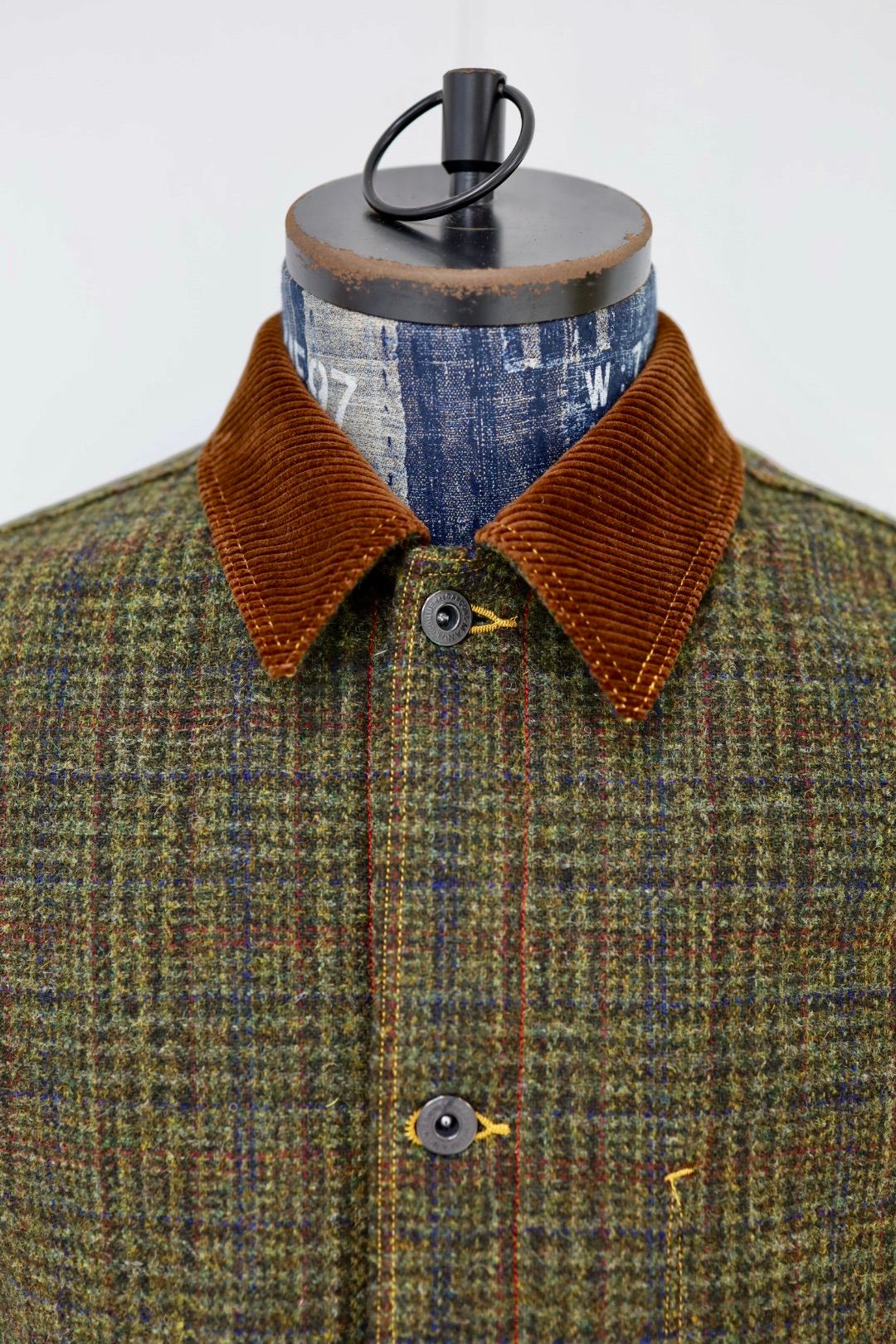 ジュンヤワタナベマン 25AW ウールチェックツイード綿ダッグレザージャケット(WP-J033-051)☆11月1日(土)発売!