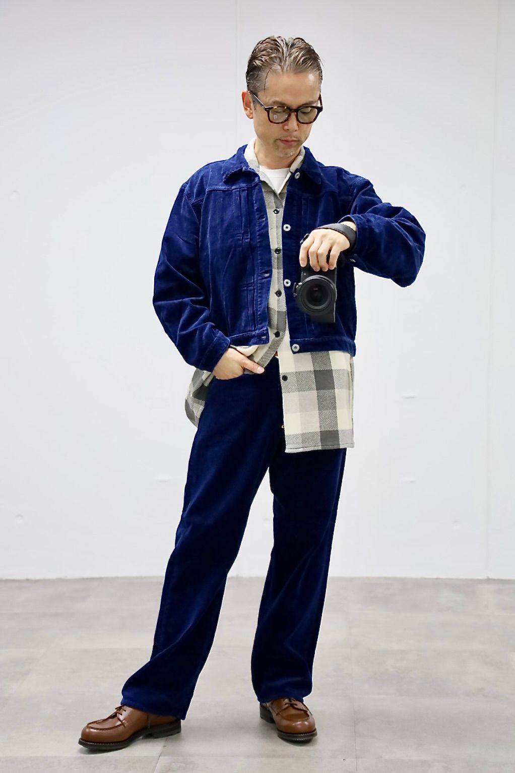ファウンダ 25AW CORDUROY JACKET(015FD252019)INDIGO☆新作発売！
