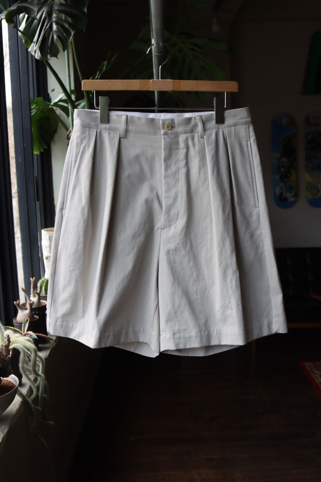 アプレッセ23SS Two Tuck Chino Shorts(23SAP-04-02H)ECRU - 1(S)