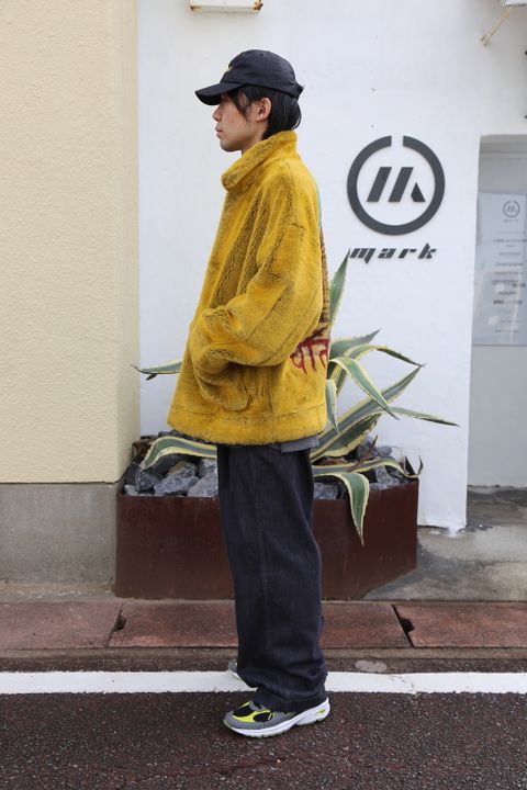 doublet HAND-PAINTED FUR JACKET"YELLOW"Style.2020.10.16.