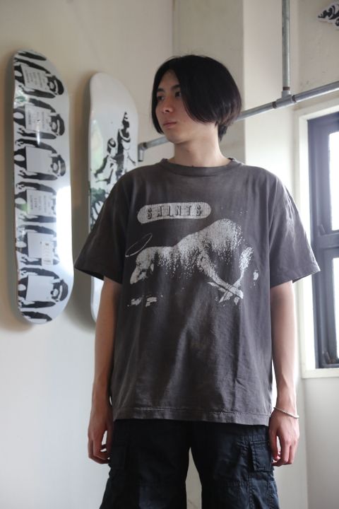 ©︎SAINT M×××××× T-SHIRT SHEEP LION (SM-A21-0000-003) BLACK style.2021.7.9
