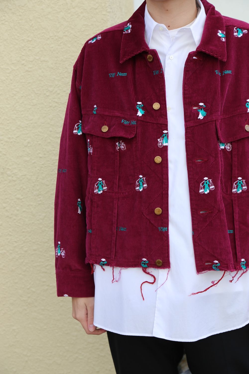 doublet VETNAM EMBROIDERY COURDUROY JACKET PINK style.2020.11.22.