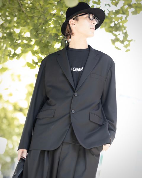COMME des GARCONS HOMME ウールサージ2Bボタンジャケット スタイル