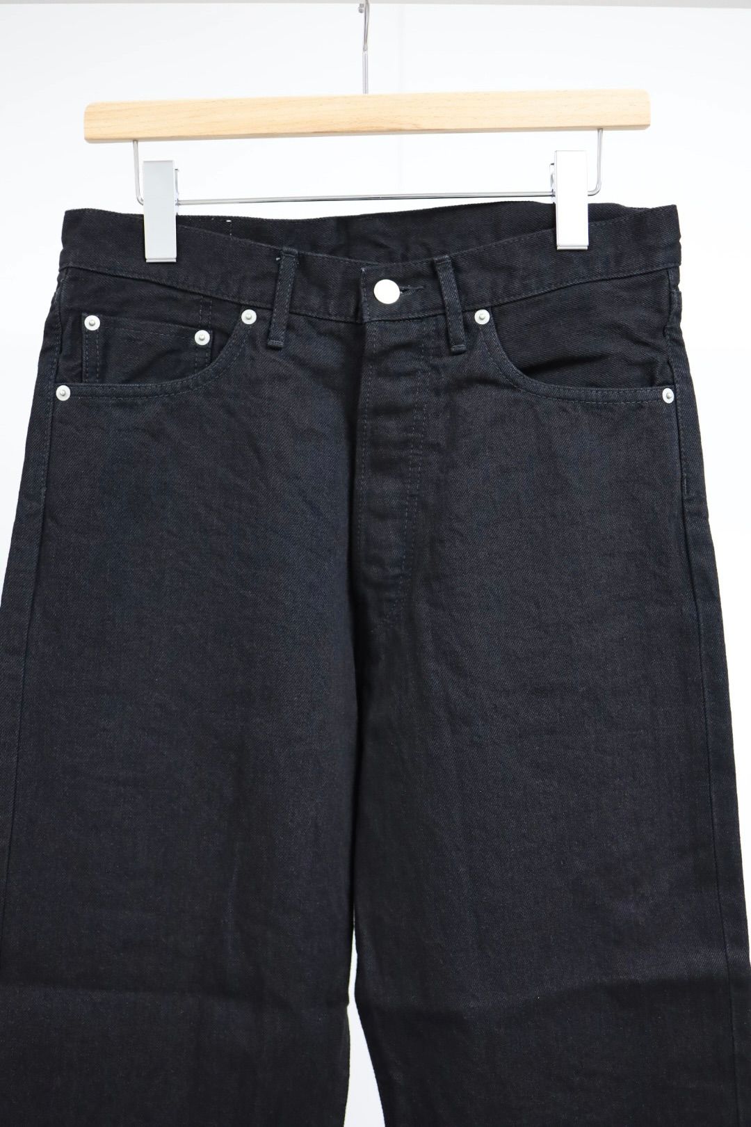 グラフペーパー Selvage Denim Five Pocket wide Straight Pants(GU261-40059RB)BLACK_WASHED★1月24日(土)発売！