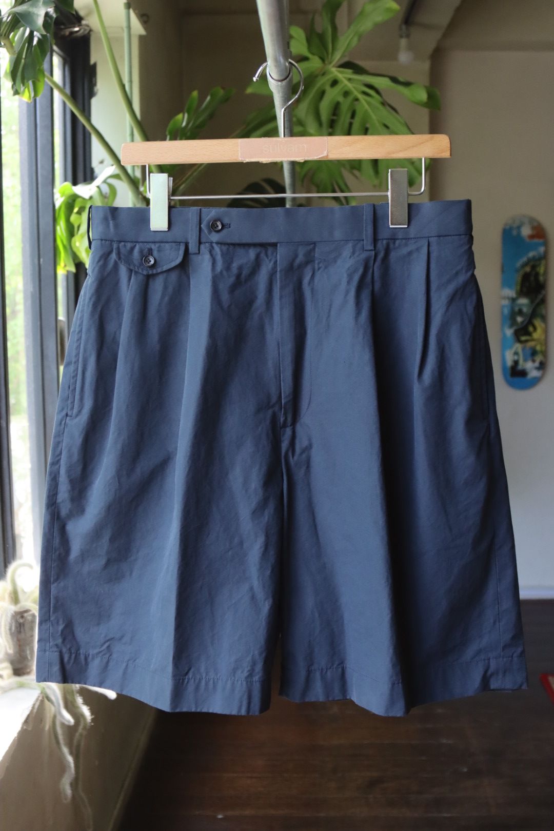 A.PRESSE - アプレッセショーツ High Density Weather Cloth Shorts (23SAP-04-04H)NAVY |  mark