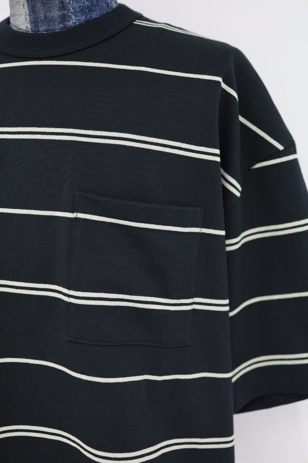 コムデギャルソンオム26SS 綿度詰天竺ボーダーTシャツ(HQ-T021-051)BLACK×GRAY☆5月1日(金)発売！