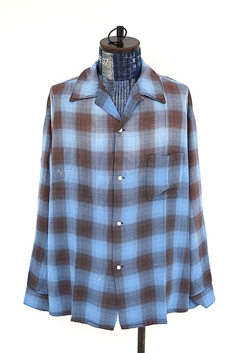 セントマイケル 26SS RAYON SHIRT/CHECK(SM-MK8-0000-044)BLUE☆3月20日(金)発売！