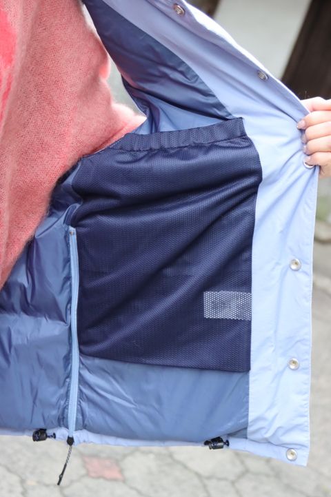 イズネス22AW DOWN VEST is-ness×Yeti (IS-YETIVS01)BLUE GRAYスタイル