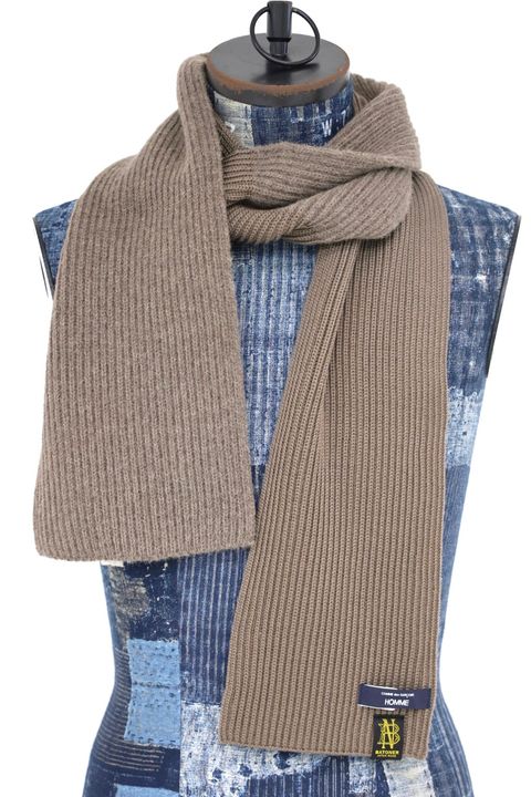 コムデギャルソンオム26FW BATONERアルパカマフラー (HR-N004-051-2)BEIGE☆8月7日(金)発売！