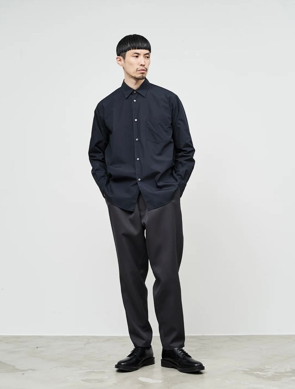 グラフペーパー シャツ Broad Regular Collar Shirt (GM253-50005B)NAVY☆7月19日(土)発売！