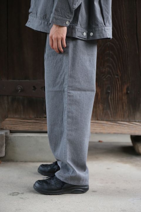 Graphpaper Colorfast Denim Blouson&Colorfast Denim Two Tuck Pants"GRAY"Style.2020.11.13.