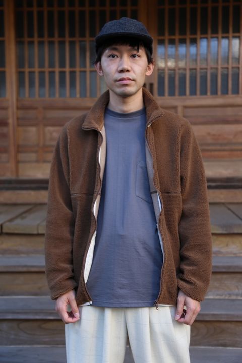 Graphpaper Wool Boa Zip-Up Blouson"CAMEL"Style.2020.11.9.