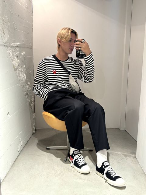 PLAY COMME des GARCONS ボーダーTシャツ style 2024.5.7