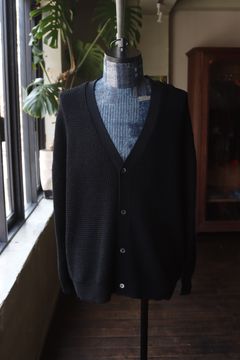 グラフペーパー 24SS Linen SOLOTEX Knit Cardigan(BLACK) style 2024.3.15