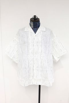 S.F.C 26SS エスエフシー COTTON STRIPE OPEN COLLAR SS SHIRT(SFCSS26S07)White☆5月9日(土)発売！