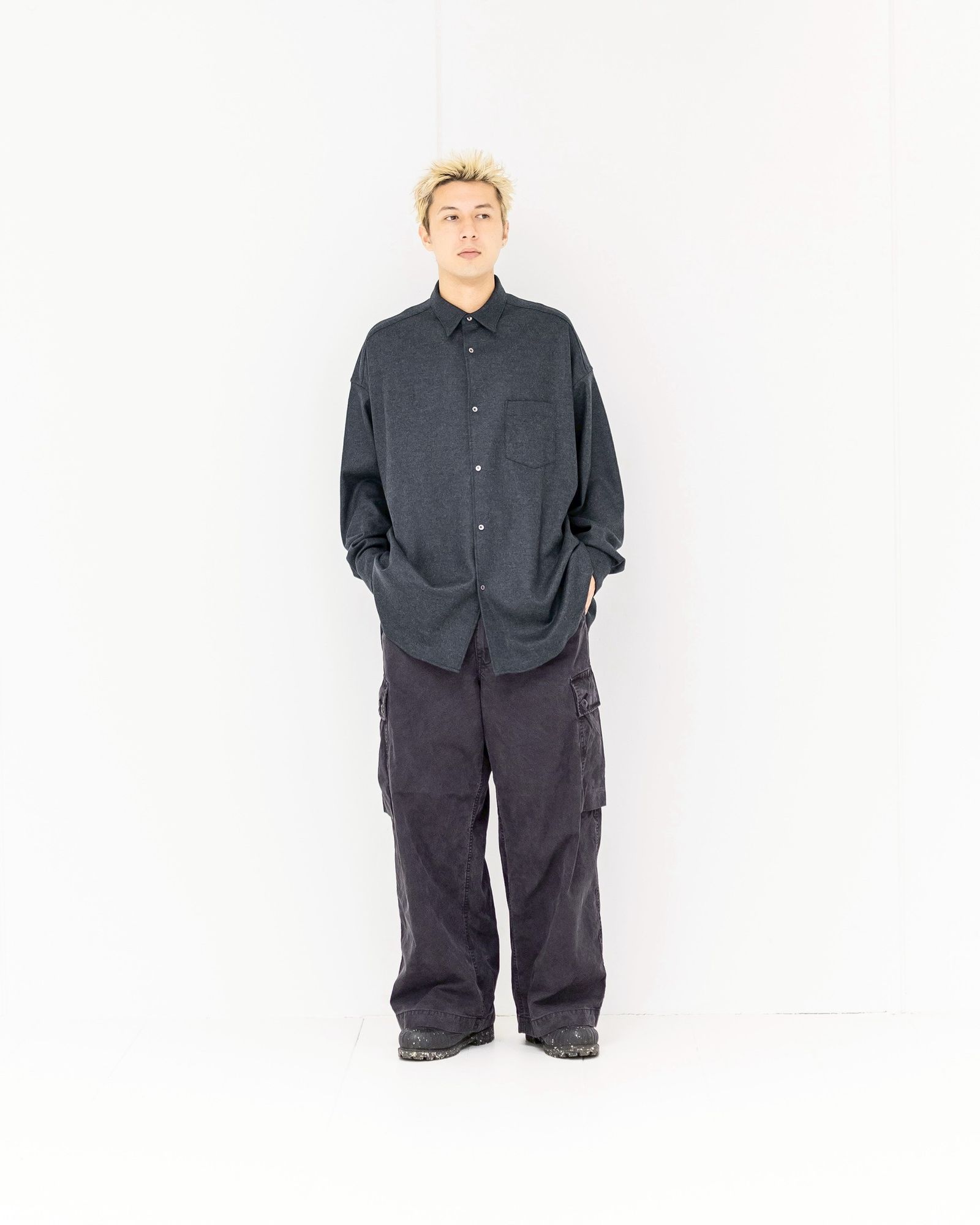 Graphpaper Wool Smooth Flannel Oversized Regular Collar Shirt 10月4日(土)新作発売！