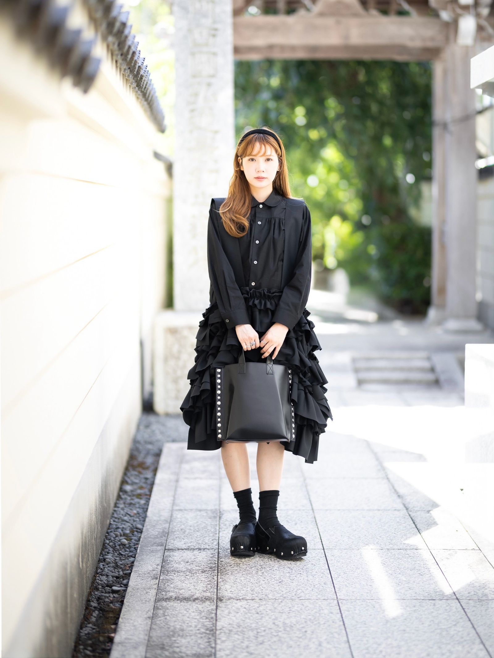 tao 26FW エステルツイルサロペットスカート(TR-A001-051-1)BLACK☆8月7日(金)発売！
