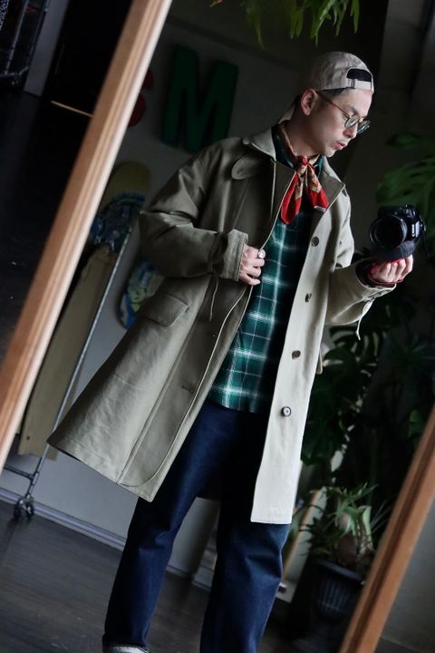 A.PRESSE アプレッセ23SSコート Motorcycle Half Coatスタイル2023.2.20.
