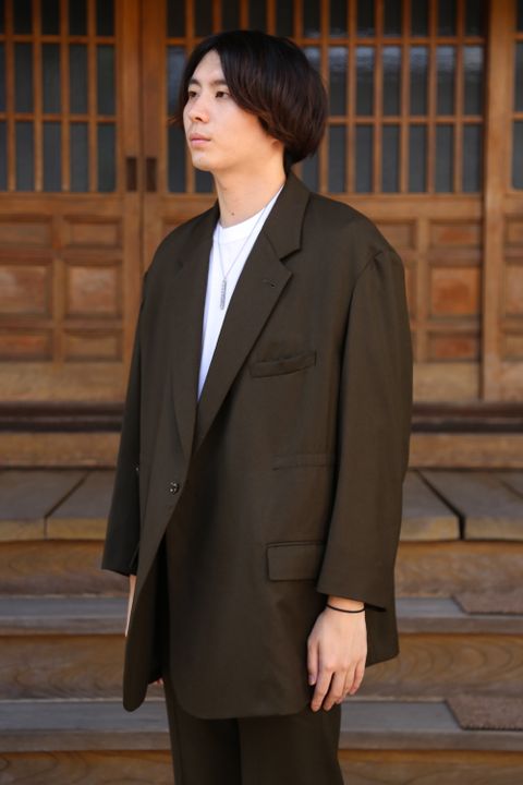 YOKE 新作WOOL FLANNEL BACK SLIT STRAGIHT TROUSERS style.2020.9.27.