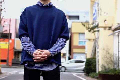 ディガウェル DOUBLE-KNIT S/S P/O"NAVY"スタイル2019.2.18.