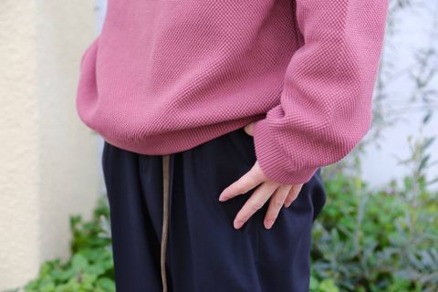 crepuscule(クレプスキュール ) moss stich L/S sweat"PINK" Style.2019.2.13.