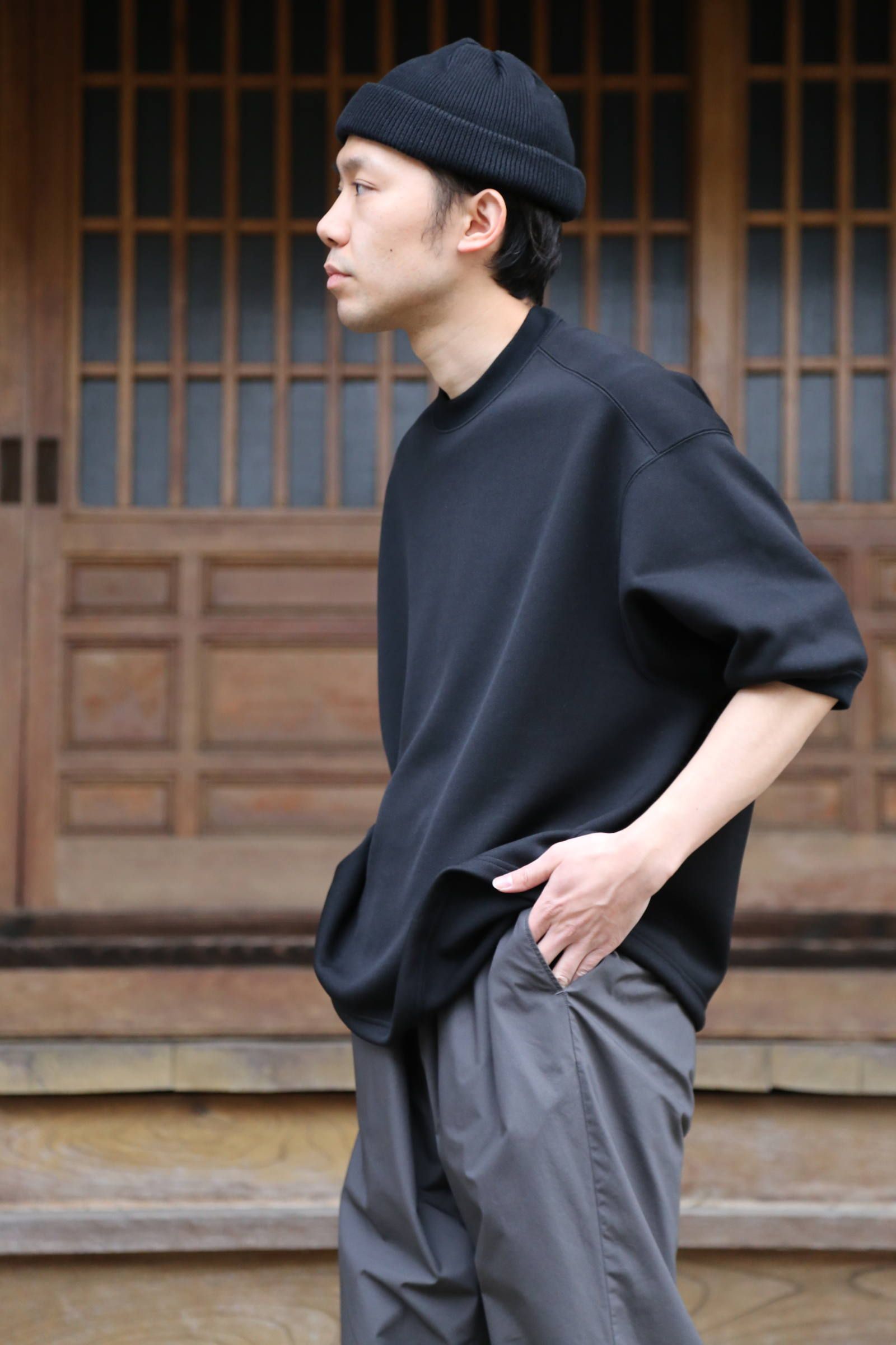 ディガウェルDOUBLE-KNIT S/S P/O"BLACK" Style.2019.2.20.