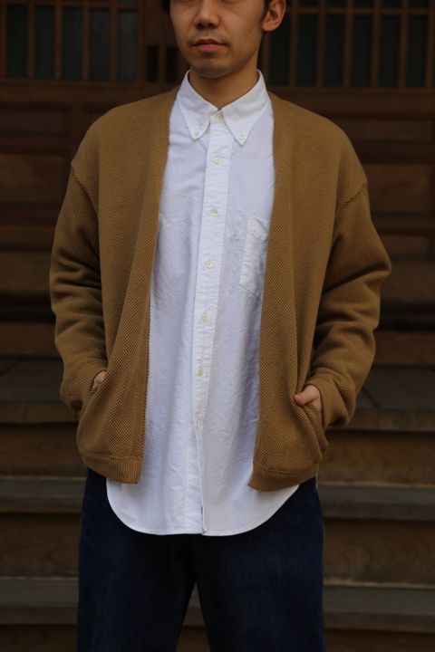 crepuscule(クレプスキュール )moss stich cardigan"KHAKI" Style.2019.2.14.