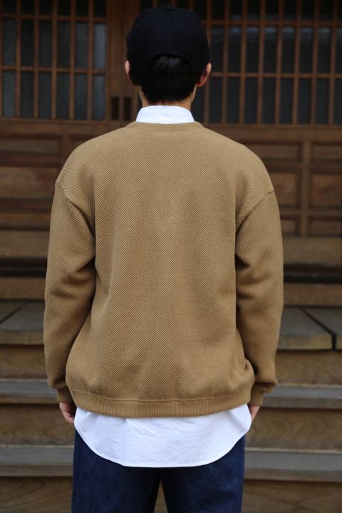 crepuscule(クレプスキュール )moss stich cardigan"KHAKI" Style.2019.2.14.
