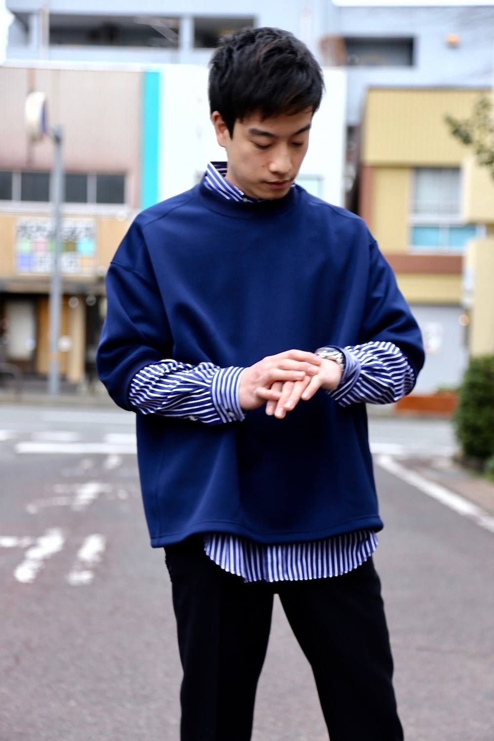 ディガウェル DOUBLE-KNIT S/S P/O"NAVY"スタイル2019.2.18.