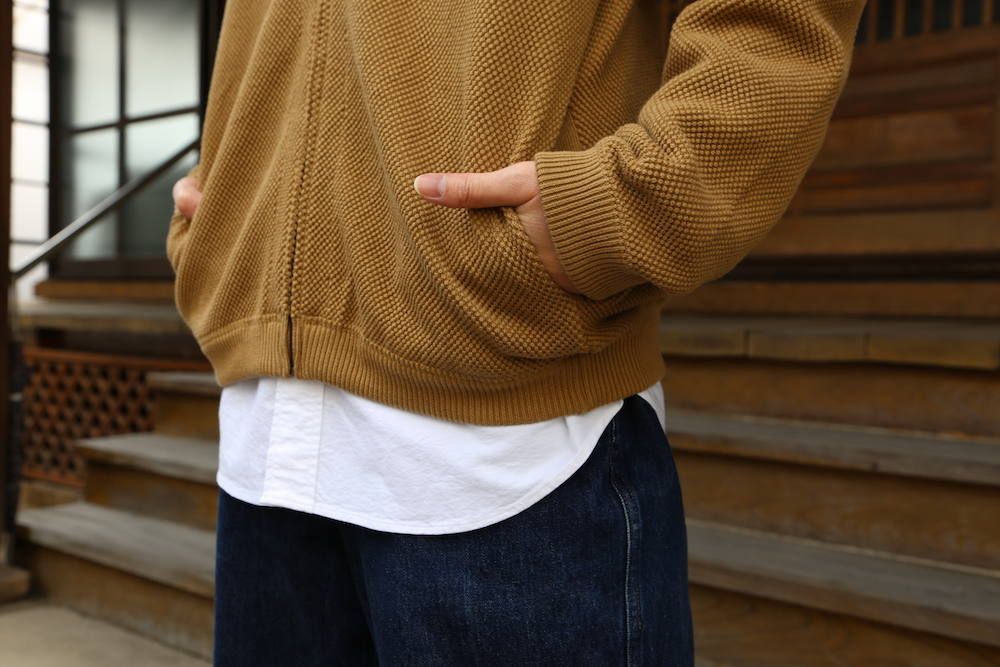 crepuscule(クレプスキュール )moss stich cardigan"KHAKI" Style.2019.2.14.