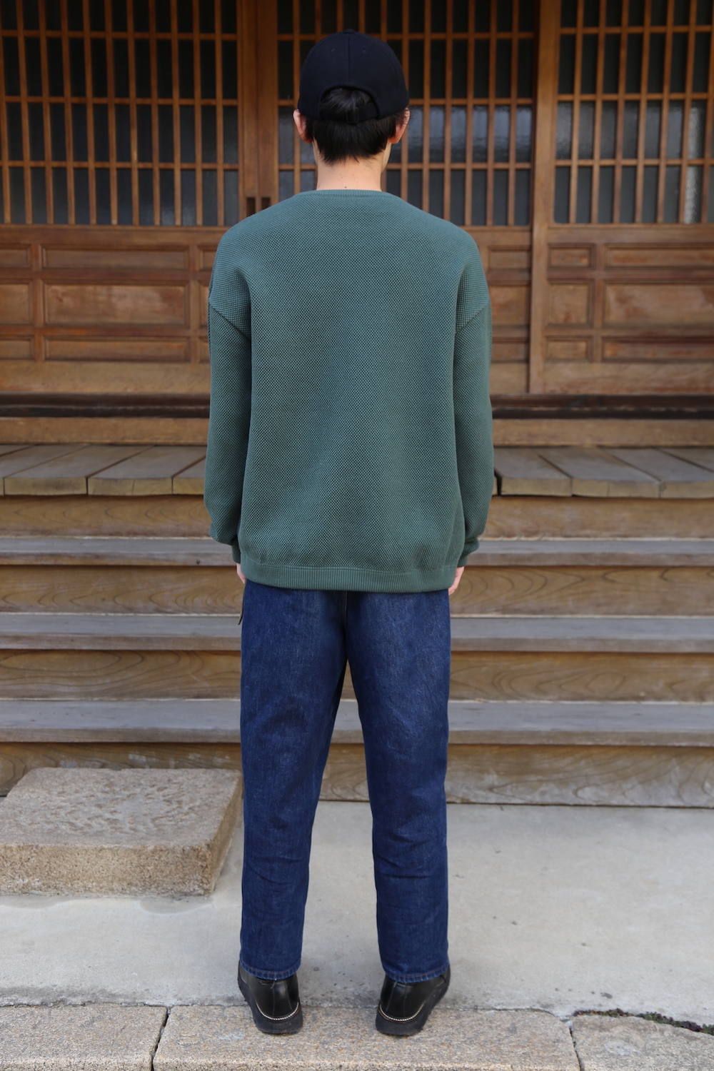 crepuscule(クレプスキュール ) moss stich L/S sweat"GREEN" Style.2019.2.12.