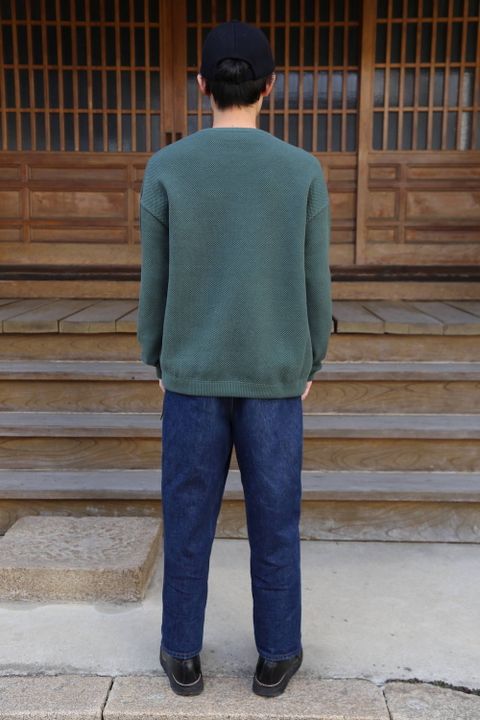 crepuscule(クレプスキュール ) moss stich L/S sweat"GREEN" Style.2019.2.12.