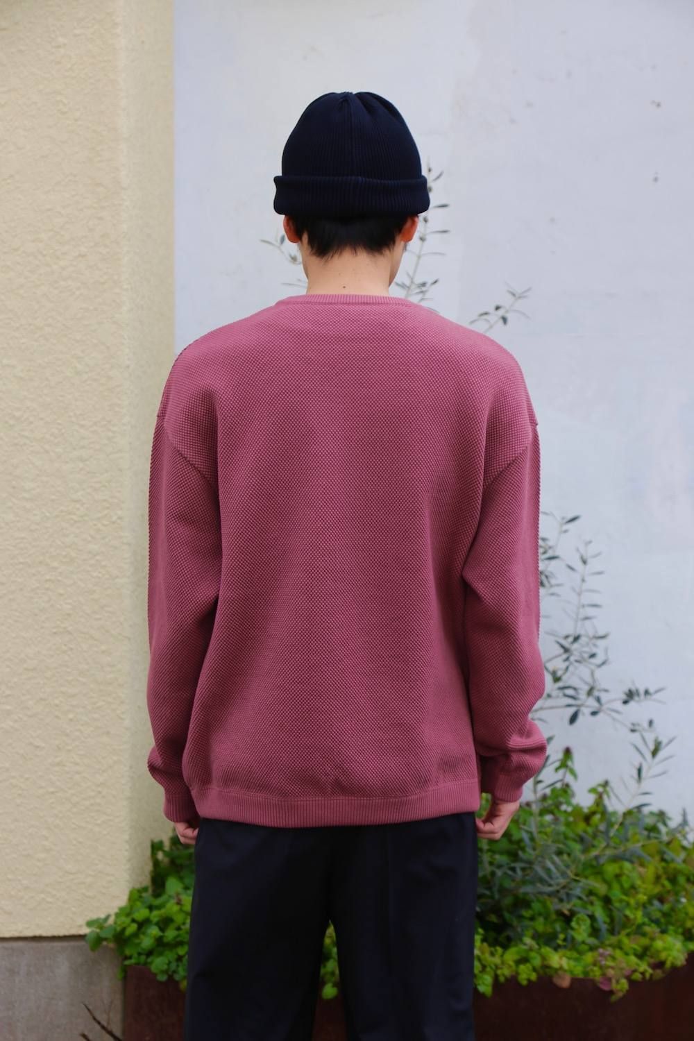 crepuscule(クレプスキュール ) moss stich L/S sweat"PINK" Style.2019.2.13.