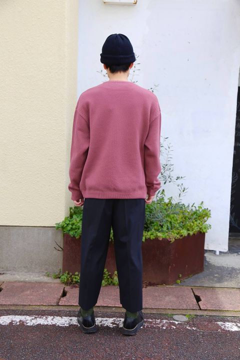 crepuscule(クレプスキュール ) moss stich L/S sweat"PINK" Style.2019.2.13.