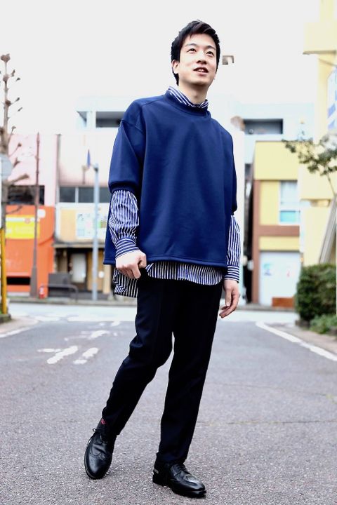 ディガウェル DOUBLE-KNIT S/S P/O"NAVY"スタイル2019.2.18.