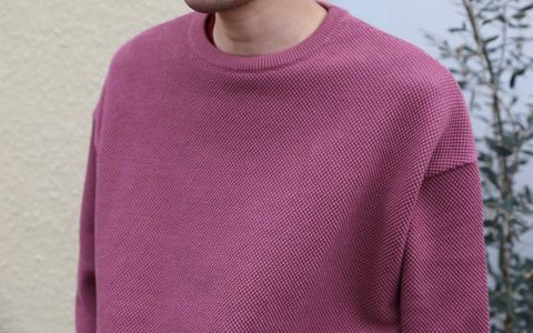 crepuscule(クレプスキュール ) moss stich L/S sweat"PINK" Style.2019.2.13.