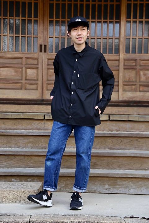 Graphpaper(グラフペーパー)Typewriter L/S Box Shirt"BLACK"Style.2019.3.13.