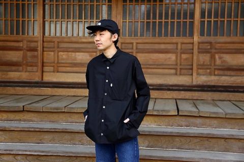 Graphpaper(グラフペーパー)Typewriter L/S Box Shirt"BLACK"Style.2019.3.13.